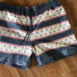 George Navy and White Star-Striped Shorts